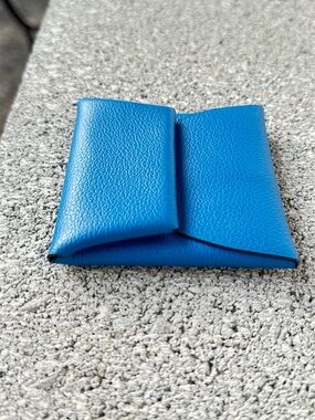 Hermes Vibrant Blue Leather Wallet